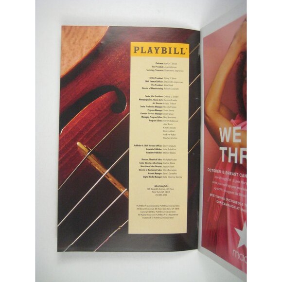 Philippe Jordan Fischer New York Philharmonic Playbill October 2019 Lincoln - Picture 2 of 5